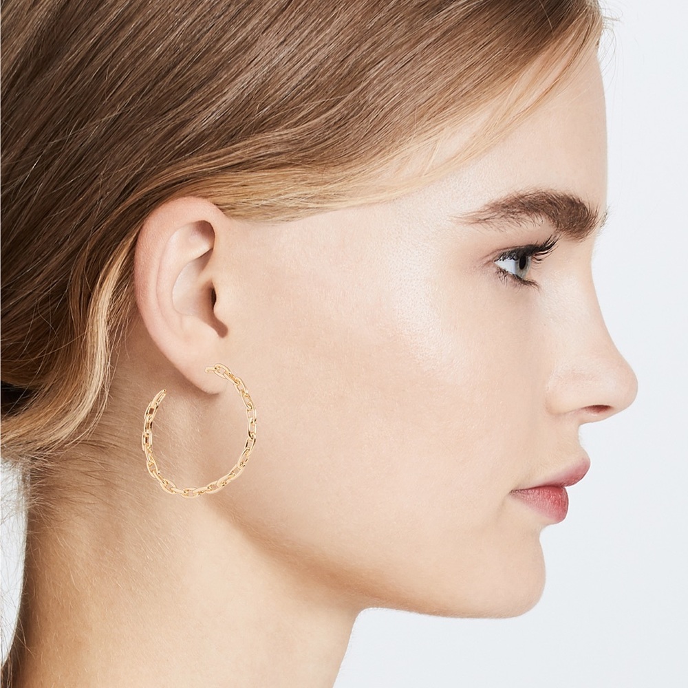 NWT Kate Spade 14k gold plated chain earrings - Picture 2 of 6